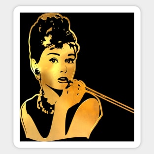 Audrey Hepburn | Gold Series | Pop Art Sticker